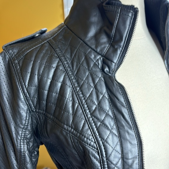 GUESS Vegan Leather Jacket - Picture 2 of 5